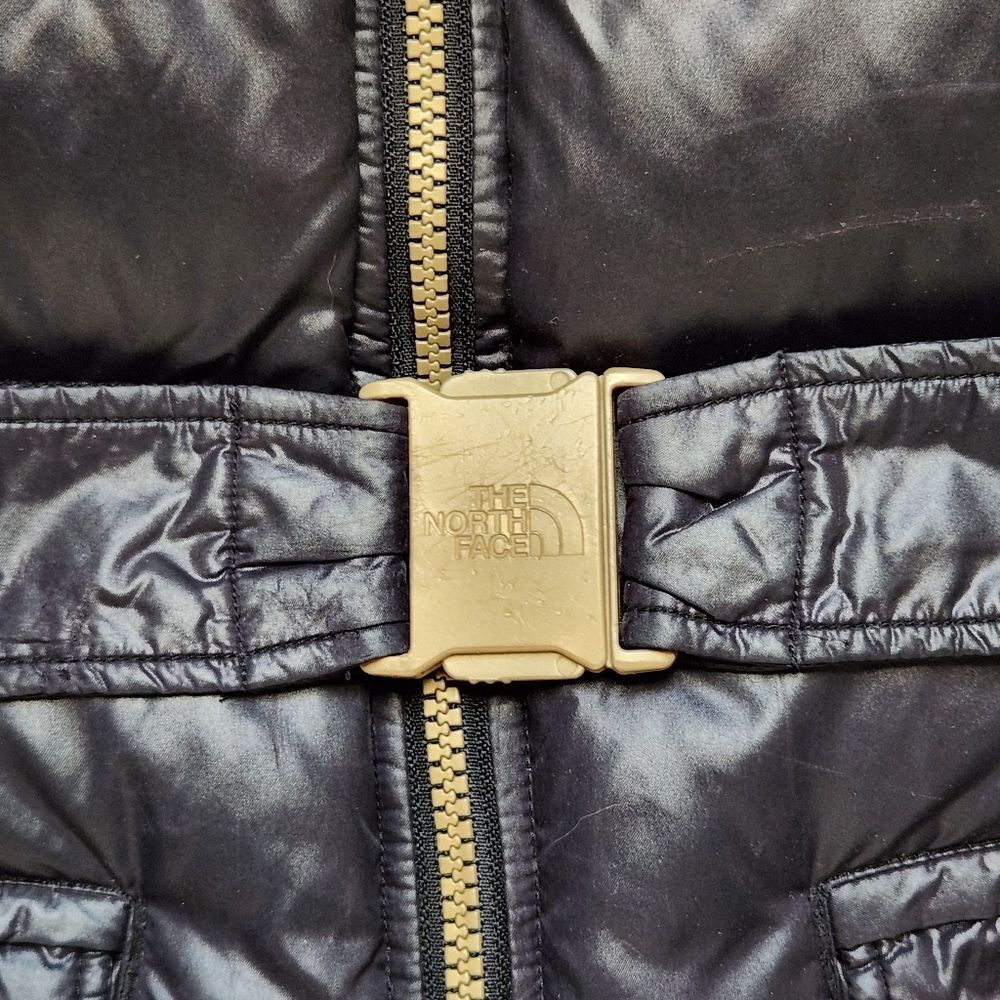 Kids The North Face Cocolee Black Gold Down Puffer Coat M 10/12 - Picture 6 of 16